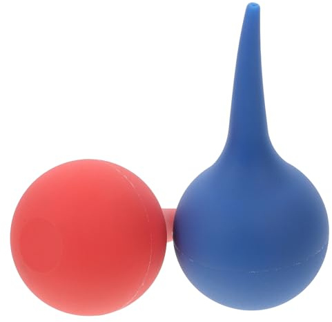 HOUDERCO 2stücke Teiliges Ohrreinigungssaugbulben Weichem Gummi Sanfter Ohrensauger Und Wasserabsauger Tragbares Langlebiges Ohrpflege-tool Für Zuhause Und Reisen Blau Und Rot