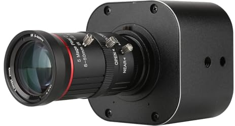 Cámara USB HD 4K Zoom Óptico 10X Objetivo variable 5-50 mm Mini Webcam de 8 MP con micrófonos 1920x1080@60fps Enfoque Manual con 2 Formatos de Imagen MJPEG y YUY2 Compatible con Windows