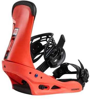 Burton Freestyle - Fijaciones de snowboard para hombre, talla L, color naranja