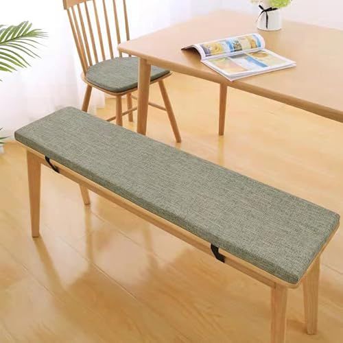 Non-Slip Comfortable Kitchen Dining Bench Cushion Light Gray 140x30x5cm Perfect for Home Decor Upholstered Seat Pad for Added Comfort and Style