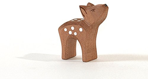 OSTHEIMER 15304 Rehkitz Kopf hoch aus Holz Höhe 5cm Tiere in Wald & Flur