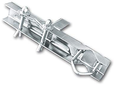 Metronic 450895 Fixation toit et cheminée Cerclage double zingue blc pour mat D25 a 50mm / L 345mm / l'unite