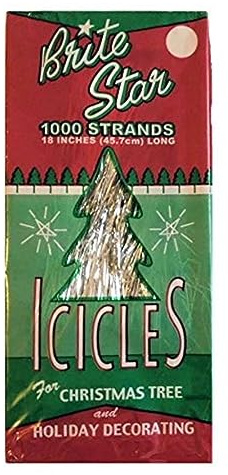 Brite Star Tinsel Icicles, 1000 Strands Per Package