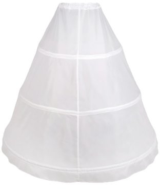 Flora 3 Hoop Bridal Wedding Petticoat/Prom Underskirt,Size S-XL (WHITE)