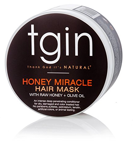 Thank God It's Natural Honey Miracle Hair Mask, With Raw Honey & Olive Oil, For All Hair Types, Repairs Damage, Reduces Breakage & Restores Moisture 240 g (Pack of 1)