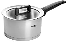 Woll Concept Stieltopf mit Deckel - Induktiv -, Ø 18 cm, 10 cm hoch, 2,5l - Geeignet für alle Herdarten, Edelstahl, backofenfest bis zu 200°, silber