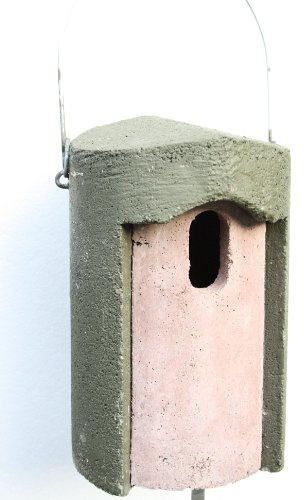 Nisthöhle,GRÜN, ovales Einflugloch,HOLZBETON, Nistkasten, Nisthilfe Modern