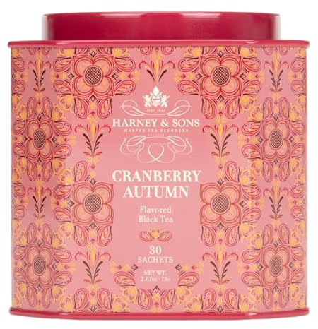 Harney & Sons Cranberry Autumn 30 Count Sachet Tin