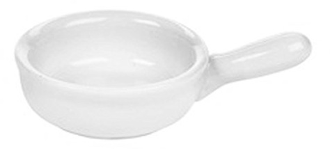 Moonlight miniature Poêle à frire Ramequin Porcelaine Blanc 6 cm – Lot de 12 – Pot à condiments