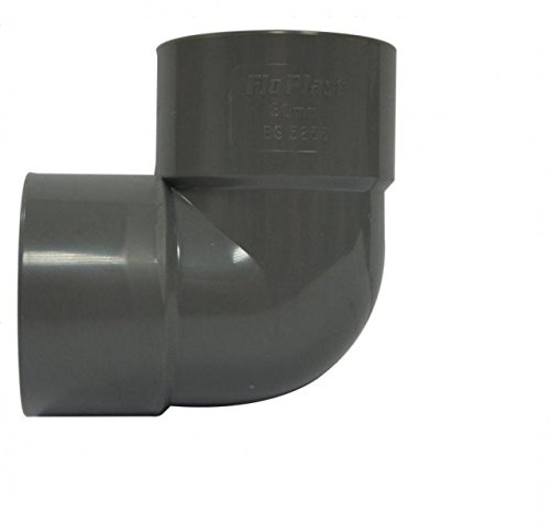 FLOPLAST Solvent Grey 90 Degree 40mm (43mm) Waste Knuckle - Bag of 2