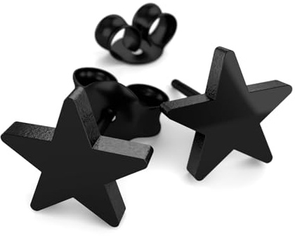 Fly Style Edelstahl Stern Ohrringe Ohrstecker - Kleine Sterne - Sternen Schmuck - Modeschmuck Ohrringe