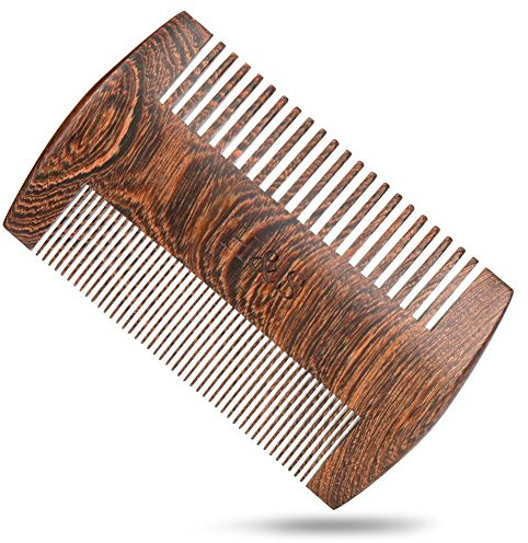 H&S Wooden Beard Comb Moustache Combs - Anti-Static Fine Beard Combs for Men - Small Wooden Hair Comb - Wide Tooth - Grooming Accessories for Men - Facial Hair Care
