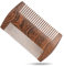 H&S Peigne Double Face pour Moustache & Barbe - Peignes de Poche en Bois Anti-Statique - Pour un Coiffage sans Noeuds et pour Appliquer de l'Huile - Peigne a Barbe Homme