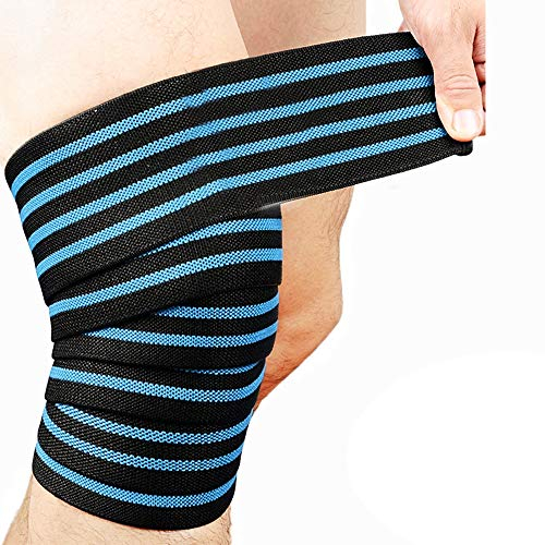 1 Paar Kniebandagen elastisch Knie- und Ellenbogenbandage & Kompression – für Gewichtheben, Powerlifting, Fitness, WODs & Gym Workout – Kniegurte für Kniebeugen
