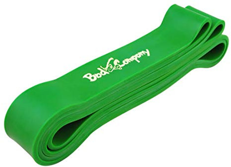 Bad Company Powerband I Widerstandsbänder in Verschiedene Zugstärken und Farben I Fitnessband für das Krafttraining, Gymnastik und Dehnübungen I Grün
