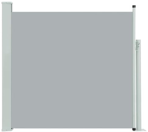 vidaXL Seitenmarkise Ausziehbar Sonnenschutz Sichtschutz Windschutz Seitenrollo Markise Seitenwandmarkise Balkon Garten Terrasse 170x300cm Grau