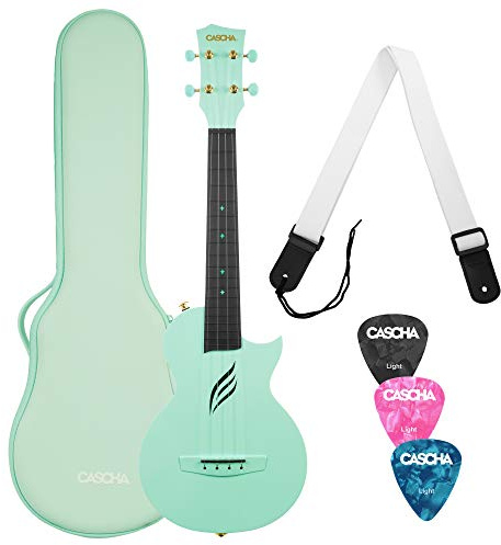 CASCHA HH 2287 Carbon Konzert Mint Ukulelenset