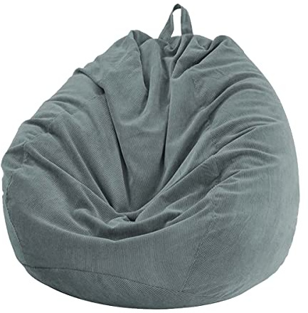 Chickwin Bean Bag Corduroy without Filling, Gaming Bean Bags Chair for Adult Kids, Highback Comfortable Indoor Outdoor Living Room Large Beanbag Seat