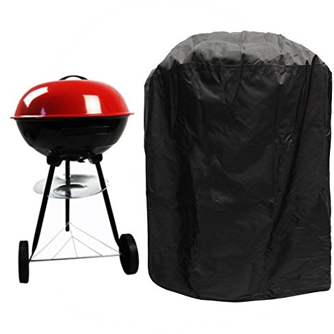 Oriental riverkit Funda Barbacoa Redonda 80 * 57 cm, 420D Oxford Funda Protectora Barbacoa BBQ Funda Impermeable Resistente al Desgarro para Barbacoa Anti-Viento/UV/Impermeabilidad - Negro