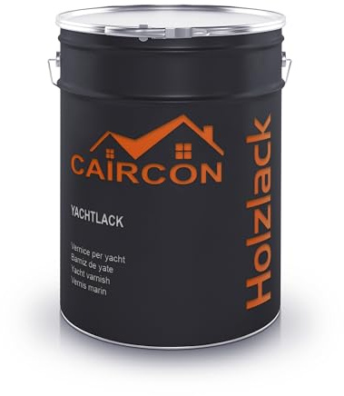 CAIRCON Vernis marin - Protection bois - Excellente dureté, résistance aux UV, à l'eau salée - Brillant - Gris anthracite 5L
