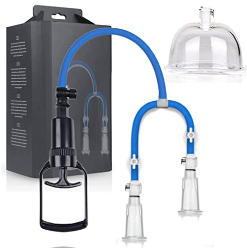 2-In-1 Brustsauger Weibliche Brust Vakuumpumpe Sex Set, Brustpumpe Größere Brüste Saugglocke Handpumpe Mit 2 X Nippelsauger & Milchpumpen Für Flache Und Umgekehrte Nippel Massage-Kit,Kit,S