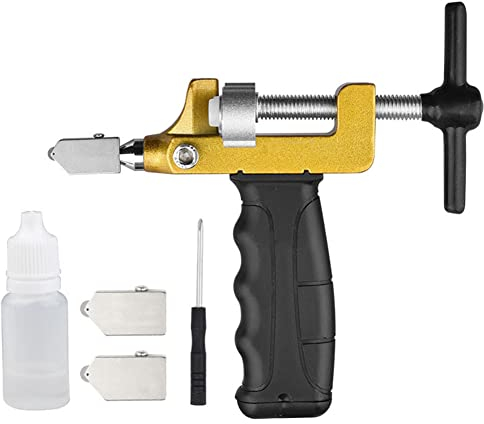 2 in 1 Glass Tile Cutter Breaker with Oiling Hole, Manual Hand Tool for Home DIY Cutting Breaking Glass, Mirror, Ceramic Tile, Glazed Tile (Type A)