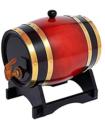 Weinfass, Holzfass, Eichenholz, Bierbrauwerkzeuge, Wasserhahn, Wasserspender, Krug, Minibar, Werkzeuge, Haushalt, Braubierfässer, Weinfässer (Farbe: B, Größe: 3 l) (A 3 l)