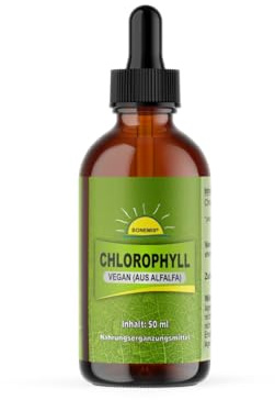 Chlorophyll Tropfen aus Alfalfa, vegan, 2 x 50 ml, ohne Zusätze (2er Pack)