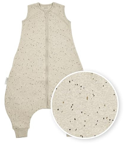 Meyco Baby Mini spot Sand Melange Schlafsack jumper rib 104cm