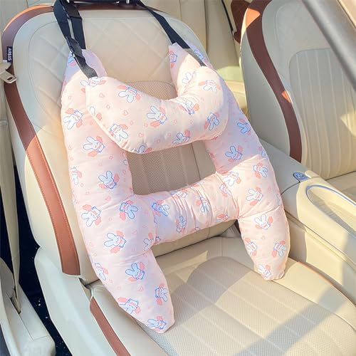 2 Stück Kinder Reisekissen, Reisekissen Kissen Set, H Form Auto Sicherheitsgurt Reisekissen, Nackenkissen Auto, Reise Nackenstütze, Nackenkissen Kinder, Kopfstütze Auto Kinder, Kinder Kissen (C)