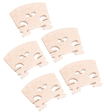 5Pcs Violin Bridge, Maple Wood Violin Bridges Instrument Full Size Maple Fiddle for 4/4 Size