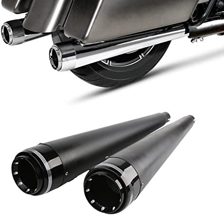 ZDJKI 4 Megaphone Pipe Slip-On Schalldämpfer Auspuff Für H&Arley Touring Electra Street Glide Road King 1995–2016 Motorrad Motorradauspuff