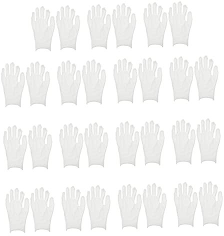 WOONEKY 15paare Baumwollhandschuhe Weiß Feuchtigkeitsspendende Atmungsaktive Handschuhe Zum Übernachttragen Pflegend Für Trockene Rissige Haut Lang Mittelstark Für Intensive Handpflege