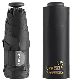 erised's bifrost Mini Parapluie de Voyage Anti-UV, Protection UPF 50 99,9% Compact/léger Petit Portable, Sac à Dos/Sac à Main Pliable Parapluie de Poche, Pluie,Blocage/Femmes, Enfants