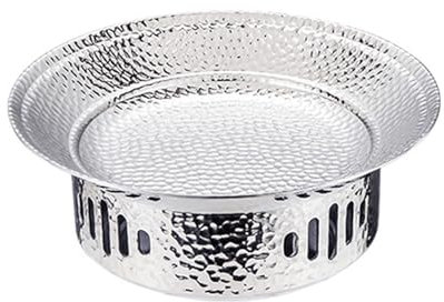 Set di scaldavivande, scaldavivande in Acciaio Inox 304 con padelle, Porta-combustibile, per Catering, Feste, Matrimoni, cene, scaldavivande, Rame (Colore: Argento, Dimensioni: 25 cm)