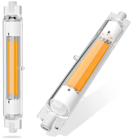 ZJZG R7S LED 118mm Dimmbar, R7S LED 118mm 30W Lampen Ersatz für 300W Halogen Leuchtmittel, Warmweiß 3000K 3000LM, Kein Flackern, 360°Abstrahlwinkel, 2er Pack