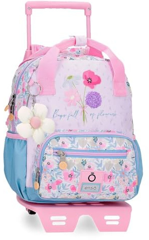 Enso Full of Flowers Mochila con Carro, Rosa