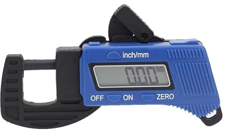 Micrómetro Micrómetro digital con soporte de 0 a 25 mm y pantalla LCD, micrómetro electrónico exterior con línea de e de 0,01 mm, herramienta de calibre de alta precisión(0-12.7mm)