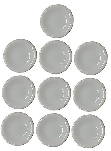 BESPORTBLE 10Pcs Mini Plates for Dollhouse Kitchen Decor Mini Tableware Accessories for Playhouse and Miniature Scenes