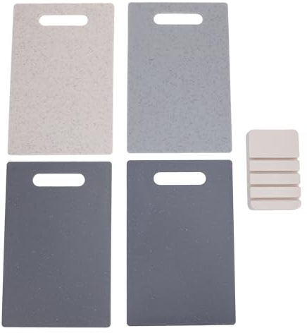 Set di taglieri da 4 pezzi, set di taglieri, tavola da porzione flessibile in plastica con base anti -slip per verdure di carne frutta cucina colorata