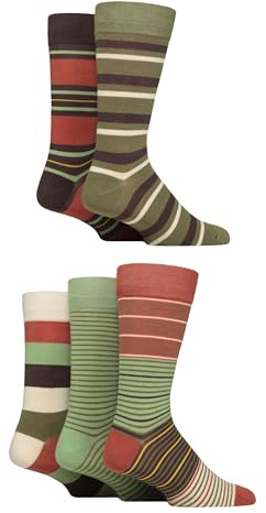 SockShop Men's Natural Bamboo Socks Various Designs Everyday Wear Plain, Patterned, Bright and Colourful 5 Pair Pack