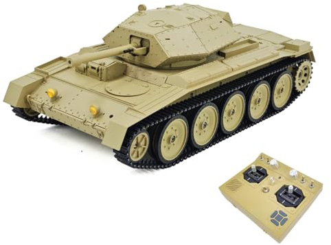 BAUBAUPLAY 1:16 Kampfpanzer Modellbau Panzer, 2.4G Britischer Kreuzritter Militär Panzer mit Raucheffekten, Panzer Spielzeug Modellbausatz für Militärfans und Erwachsene