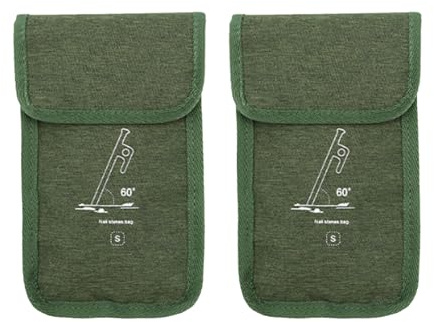 2Pcs Oxfords Cloth Tent Stake Bag Outdoor Camping Ground Nails Bag Portable Ground Nails Storage For Tent Peg Light Weight Accessories Pouches