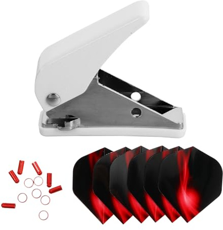 HOLIDYOYO 19stücke Teiliges Dart Flight Set Mit Schutzringen Und Locher Werkzeugen Rot Verstärkte Flights Für Bessere Stabilität Langlebig Und Praktisch Für Dartpfeile Zubehör