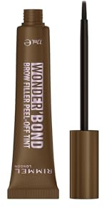 Rimmel Wonder’Bond Brow Filler Peel‑Off Tint, Medium Brown, Semi‑Permanent Brow Tint with Biotin for Fuller, Thicker Brows, Waterproof & Transfer‑Proof, 2‑in‑1 Tint & Brow Mask, Vegan, 7.7ml