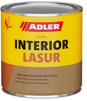 ADLER Lasure d'intérieur 750 ml Noix Lasure pour bois sain à base d'eau pour intérieur