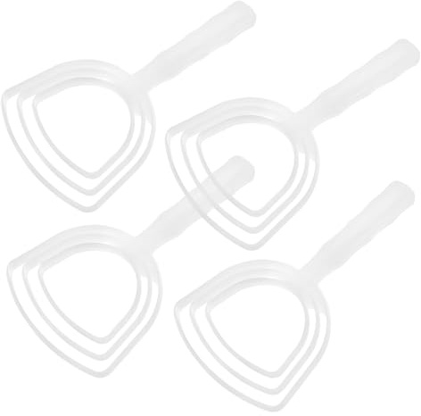Generico Squamatore Pesce Professionale per Rimuovere Le Squame Set da 4 Pezzi in Plastica Bianco Leggero la Pulizia del Pesce in Cucina