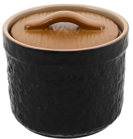 Olla de Cerámica para Estofado 300ml con Tapa Negra