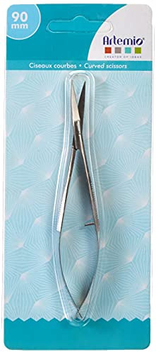 Artemio RE1315 precisionssax med böjd tång, rostfritt stål, silverfärgad, 7,2 x 1 x 17,2 cm