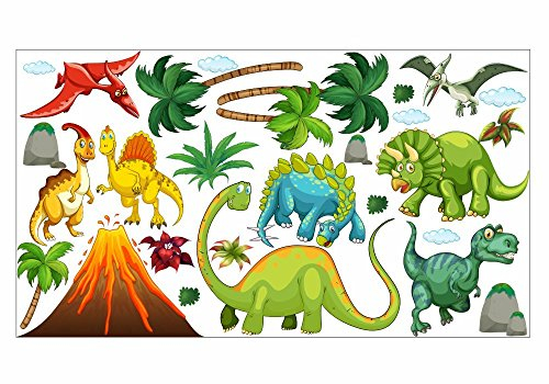 nikima - 017 Wandtattoo Dinosaurier T-Rex Urzeit Brachiosaurus - in 6 Größen - (750 x 420 mm)